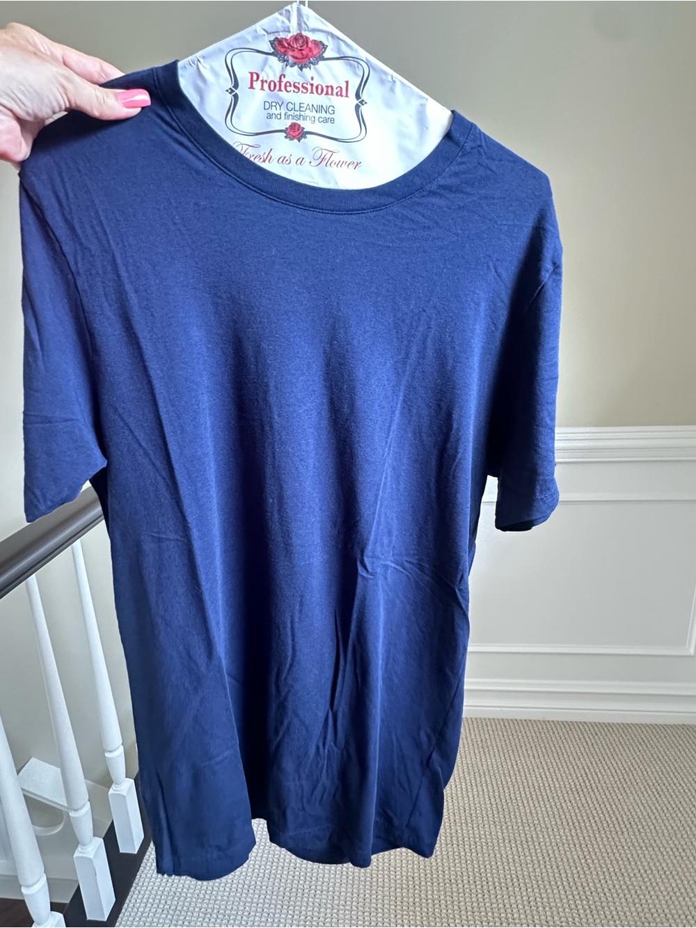 Express Navy Short Sleeve Crew Neck T-Shirt